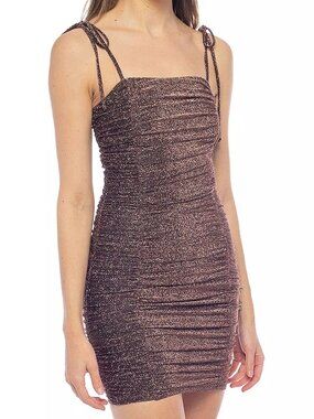 NWT Ruched Glittery Dress